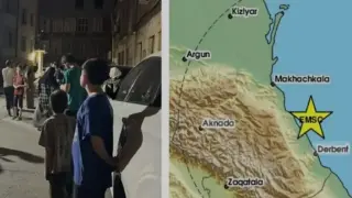 Силно земетресение разлюля Русия Видео