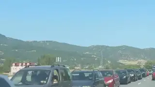 Адско задръстване по пътя за Гърция, тапата започва от Симитли Снимки