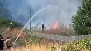 Пожар гори край Самарското знаме в Стара Загора