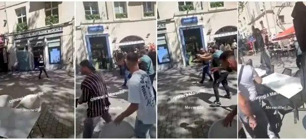 Терор в Марсилия: Тунизиец с два касапски ножа наръга петима, застреляха го! Кърваво видео 18+