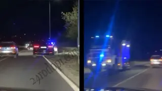 Трупът е край пътя: Линейка, полиция и пожарна на входа на Момчилград Видео