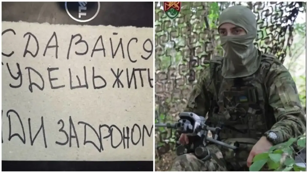С вода и бележка: Как украински оператори на дрон плениха руски войник Видео