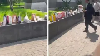 Вижте как доставят храна на студенти, живеещи в кампуси в Китай Видео