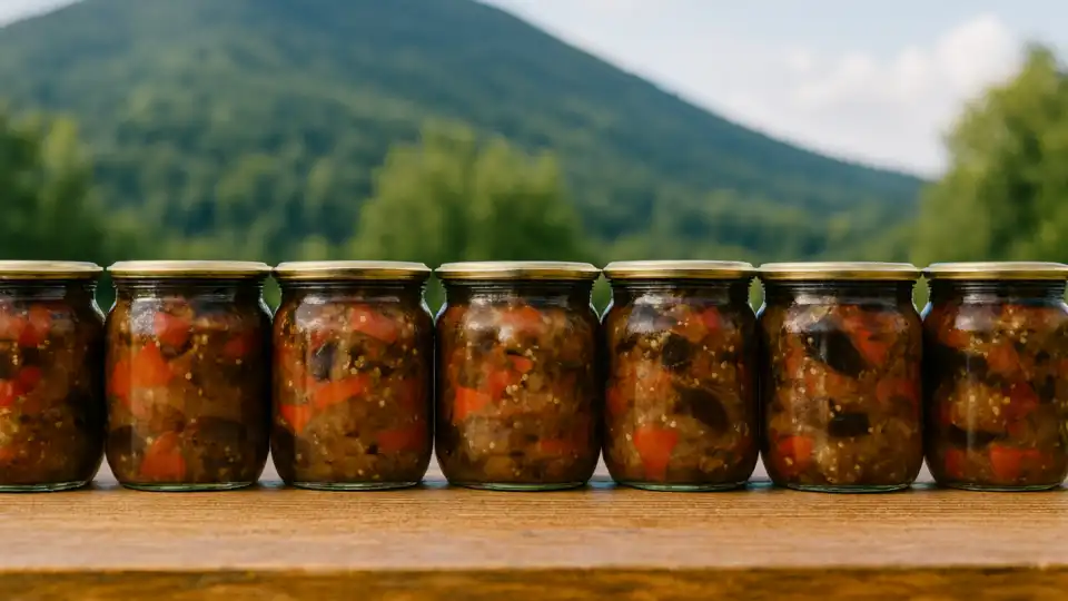 Най-вкусната зимнина: Класическа рецепта за салата от патладжан и чушки в буркани
