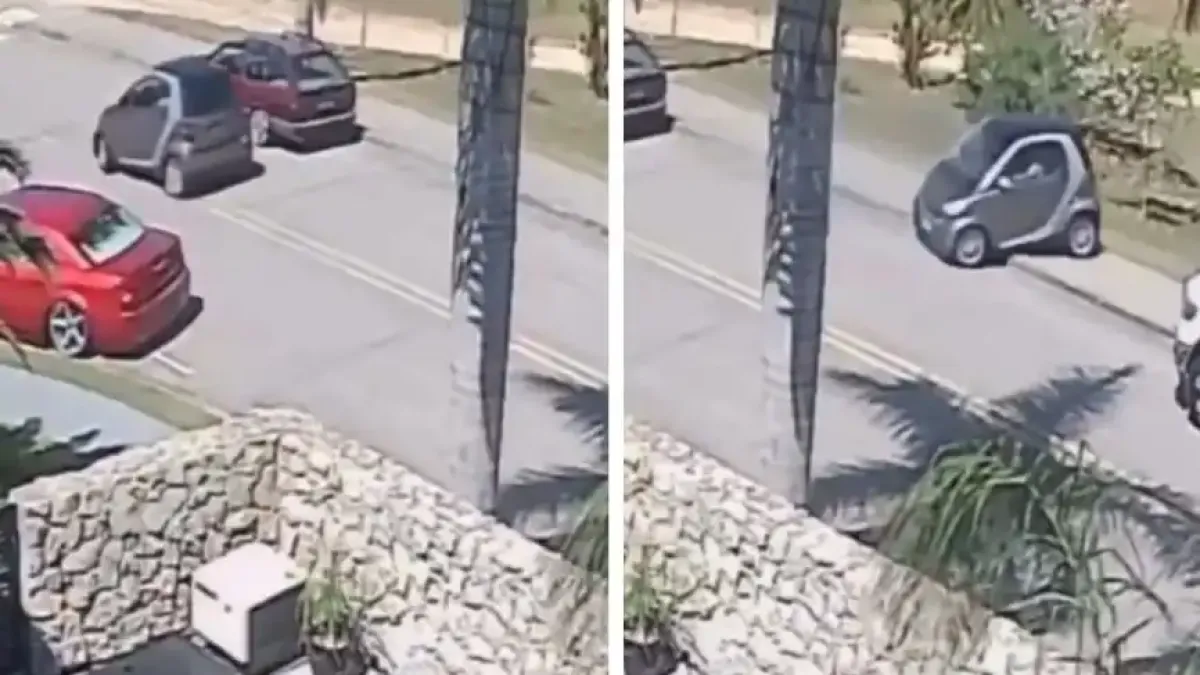 Неуспешно паркиране на малък автомобил разсмя интернет Видео