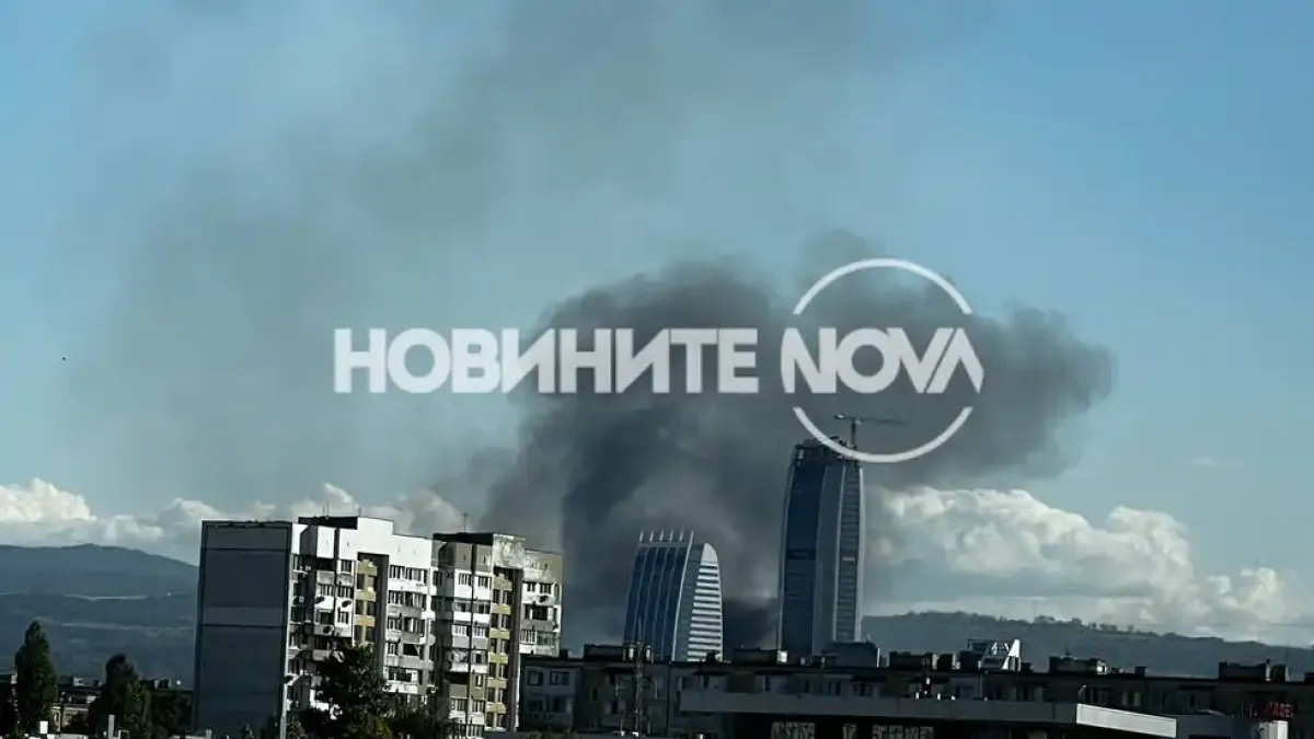 Голям пожар пламна в София
