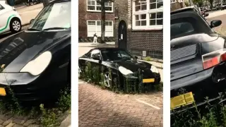 Мистериозна спортна кола Porsche е изоставена директно на улицата Видео