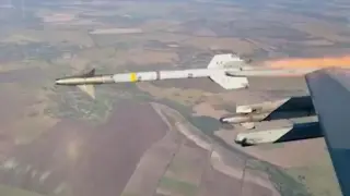 ВСУ показа как отразява въздушна атака на руснаците Видео