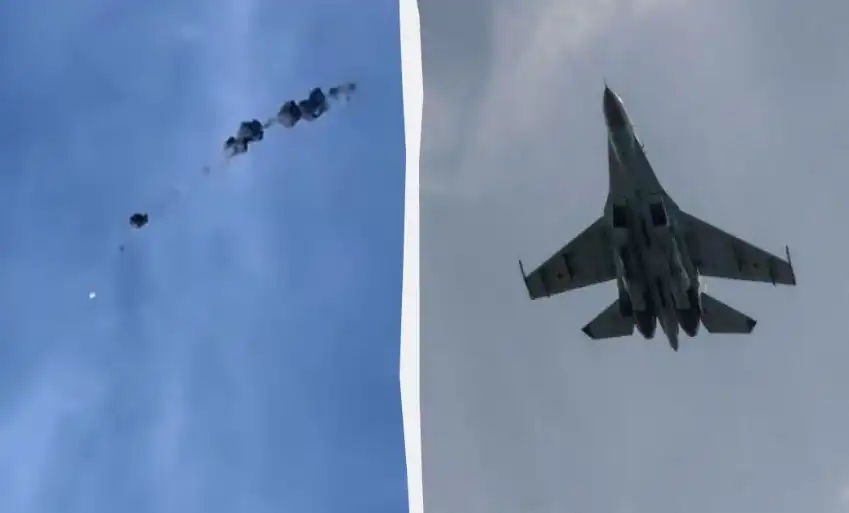 Показаха как украински F-16 сваля руски дрон без ракета Видео