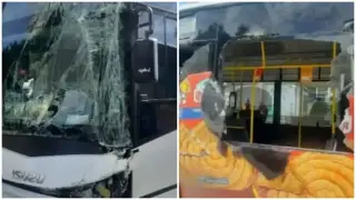 Разказ от Ада: Паника, крясъци и чудо при челния удар между два автобуса в Пловдив Видео