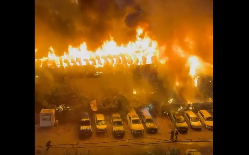 Извънредно: Огнен ад в София в ранни зори Видео