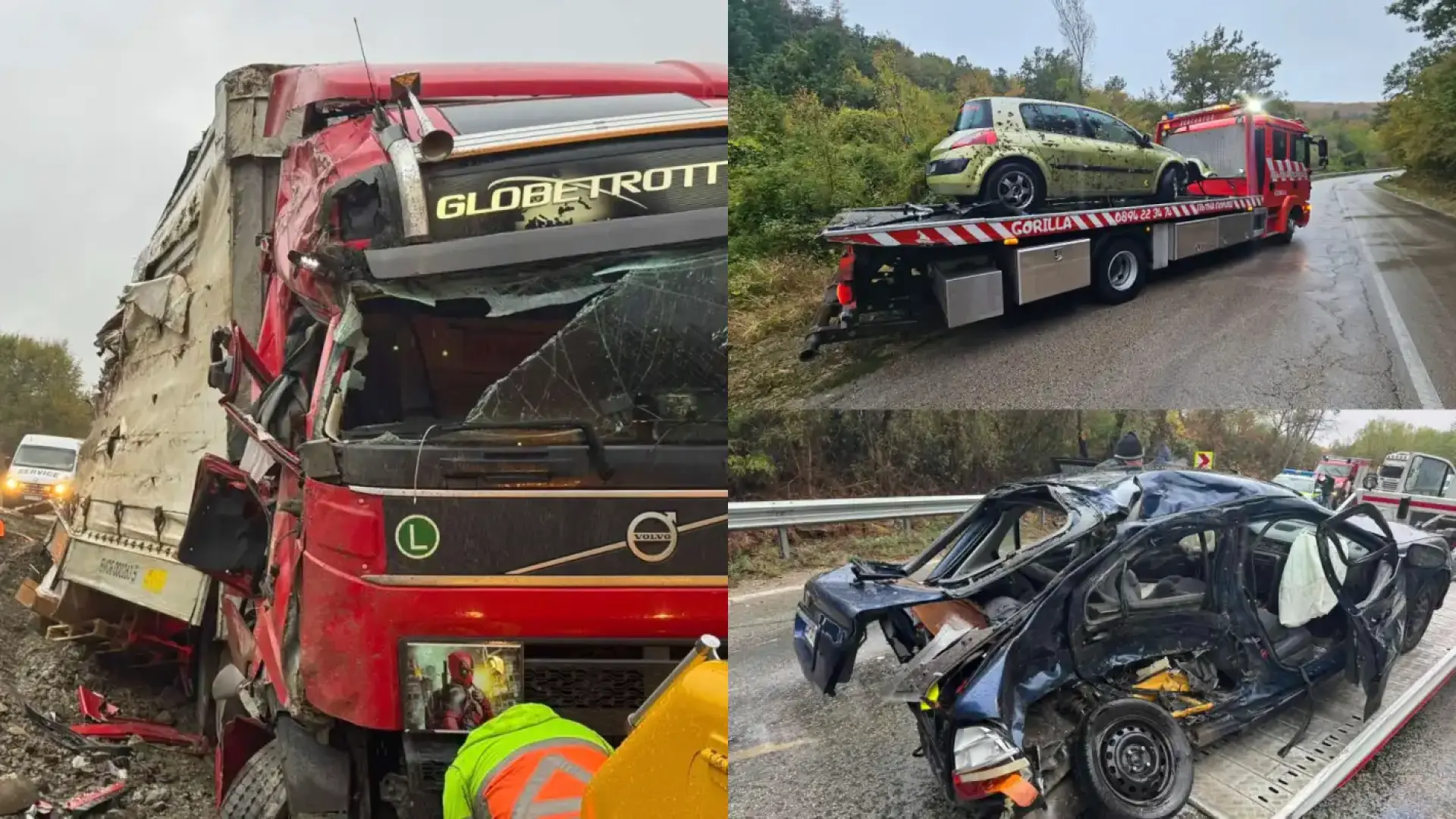 Смъртоносна касапница по БГ пътищата Снимки 18+