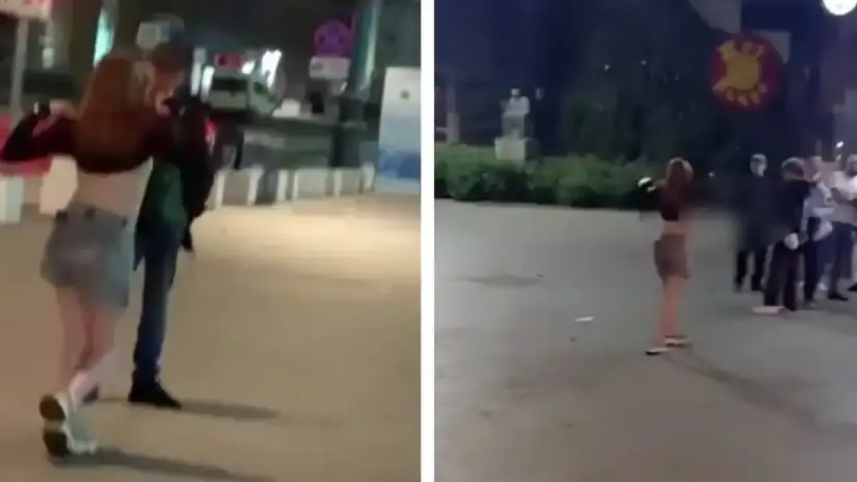 Видео 18+ запечата как момиче показва гърдите си на минувачите
