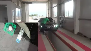 Край на стикера за технически преглед на стъклото на колата