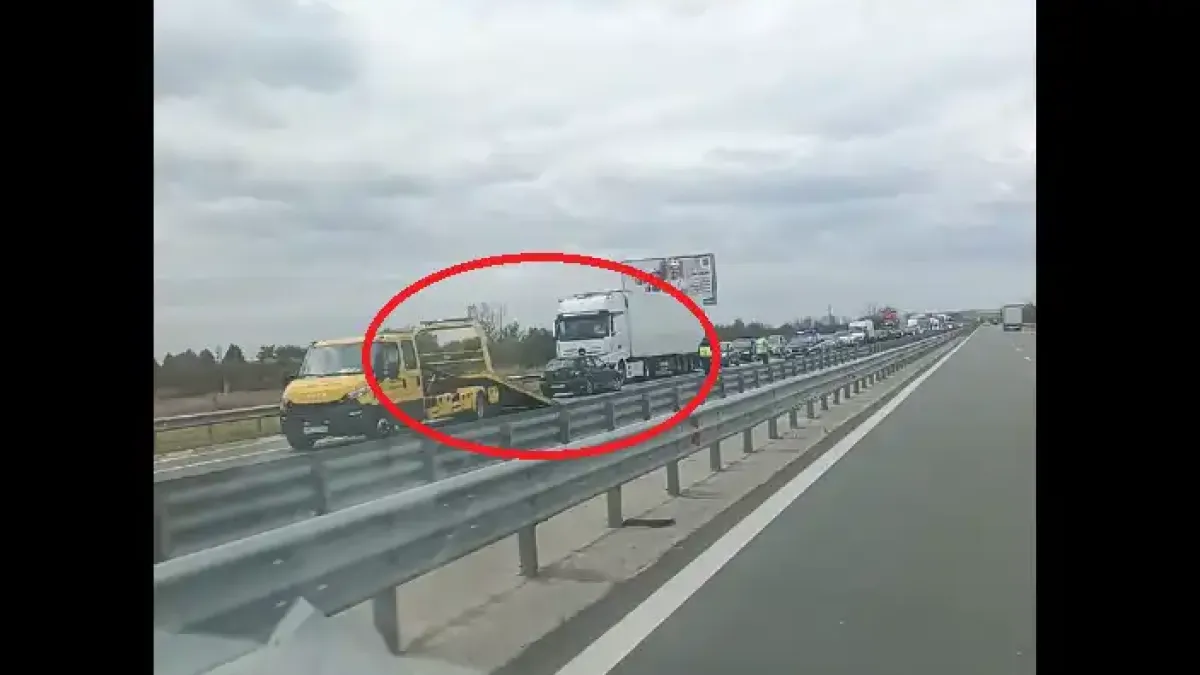 Извънредна ситуация на АМ „Тракия“! Движението не мърда Видео
