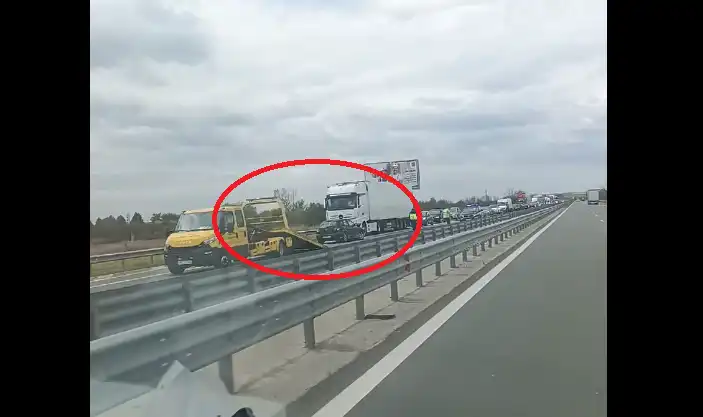 Извънредна ситуация на АМ „Тракия“! Движението не мърда Видео