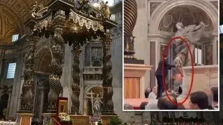 Мъж направи нещо отвратително върху олтар за изповед във Ватикана Видео 18+