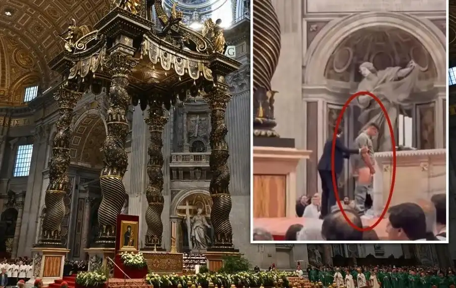 Мъж направи нещо отвратително върху олтар за изповед във Ватикана Видео 18+