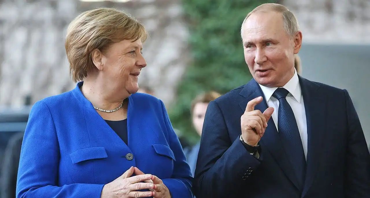 Владимир Путин и Ангела Меркел