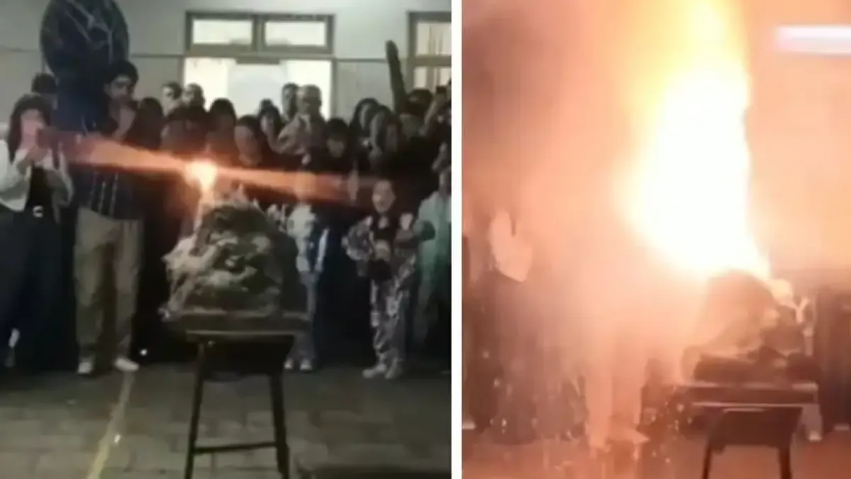 Вижте как училищен вулкан на момиче излезе напълно извън контрол Видео