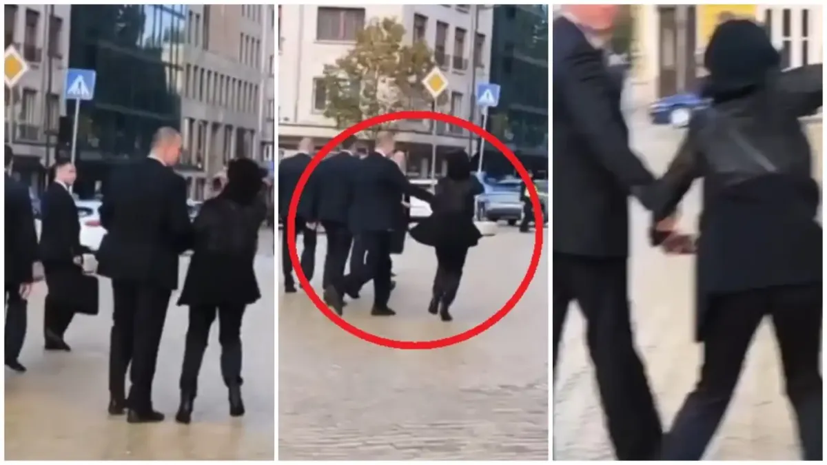 Грозен екшън между охраната на Радев и журналистка Видео