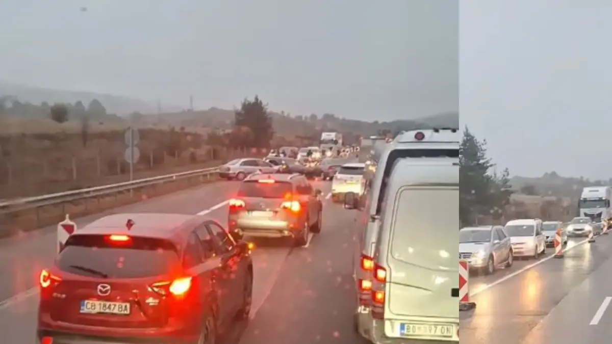 Извънредно: Зрелищна верижна катастрофа на АМ "Тракия" Видео