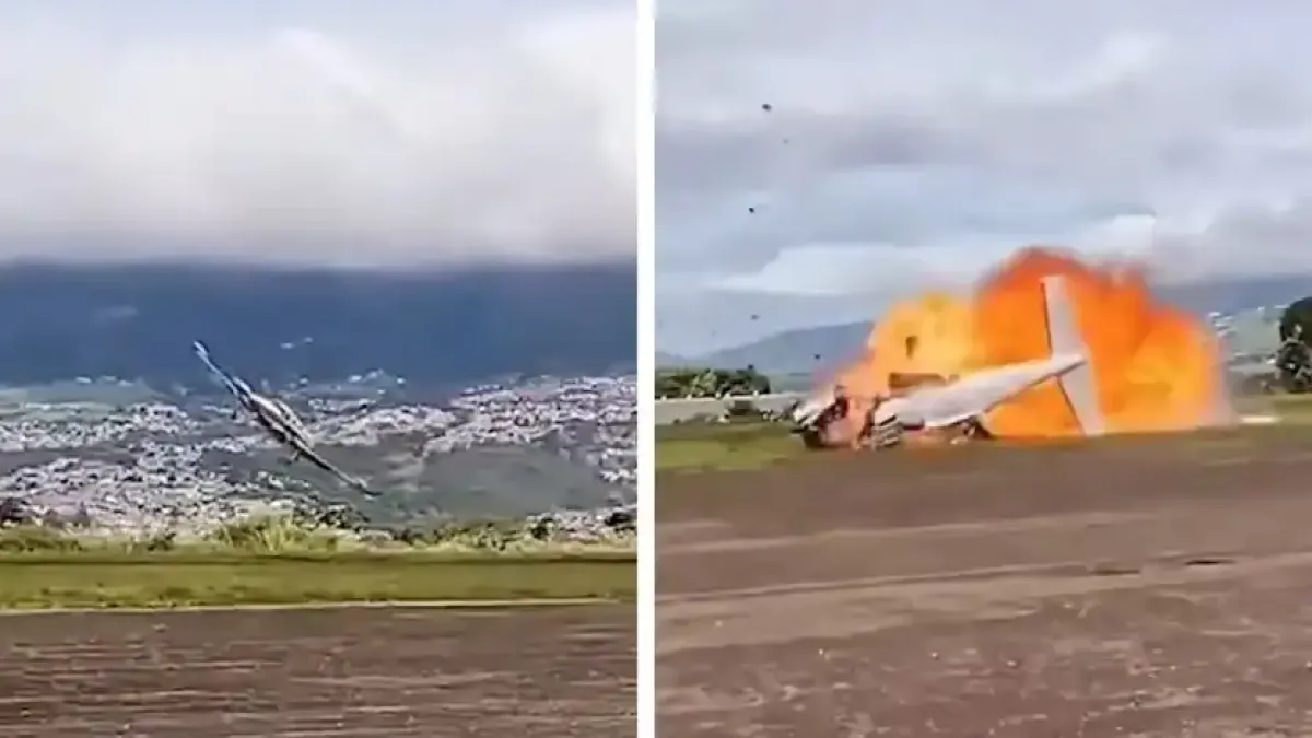 Видео запечата как лек самолет рухна и избухна в пламъци Видео