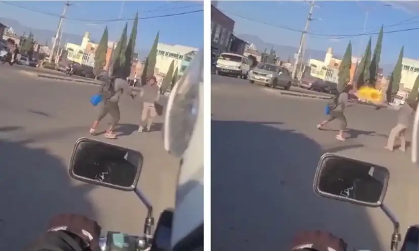 Двама мъже си спретнаха необичайна битка на пътя Видео