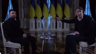 Токът в Киев спря, докато Зеленски дава интервю Видео
