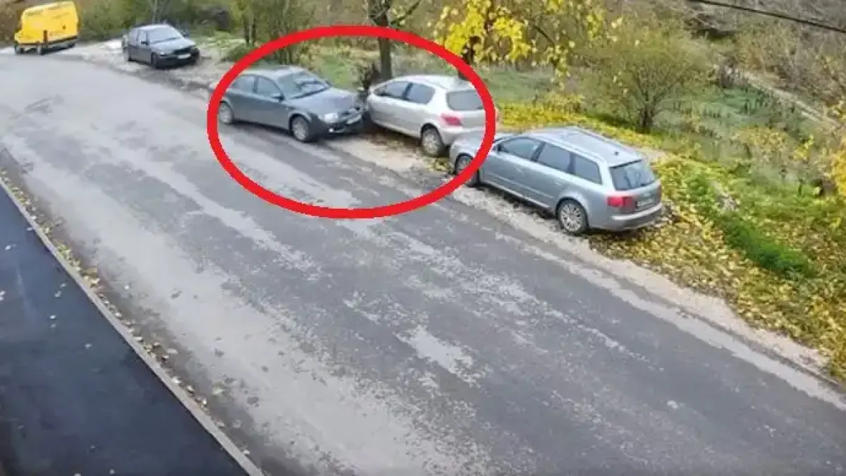 Кошмарно видео: Шофьор помита две паркирани коли в Градешница