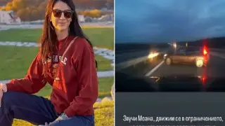 Инфлуенсърка и семейството ѝ на косъм от адска катастрофа на магистралата Видео