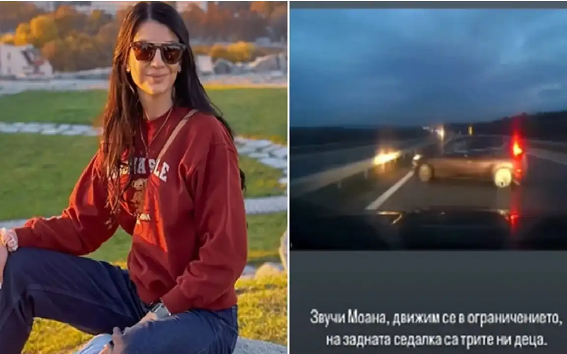 Инфлуенсърка и семейството ѝ на косъм от адска катастрофа на магистралата Видео