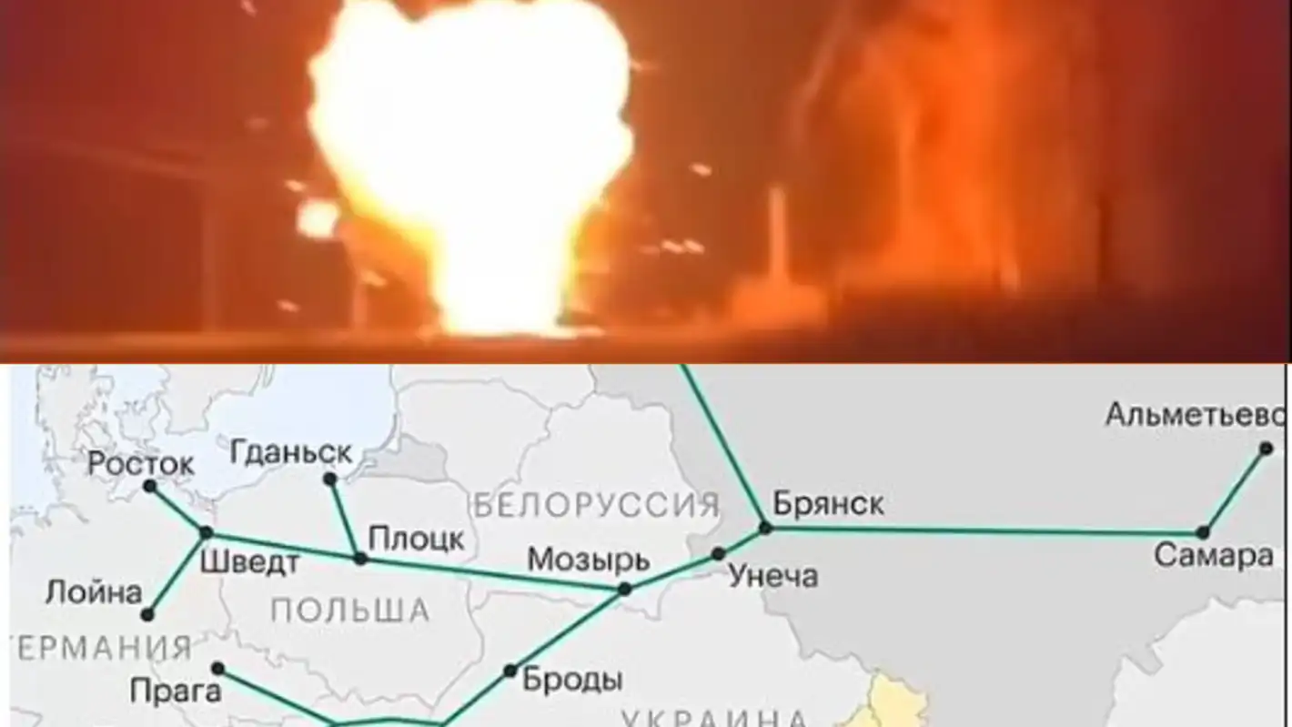 „Грохот и светкавици“: Експлозия на нефтопровода „Дружба“ в Русия Видео