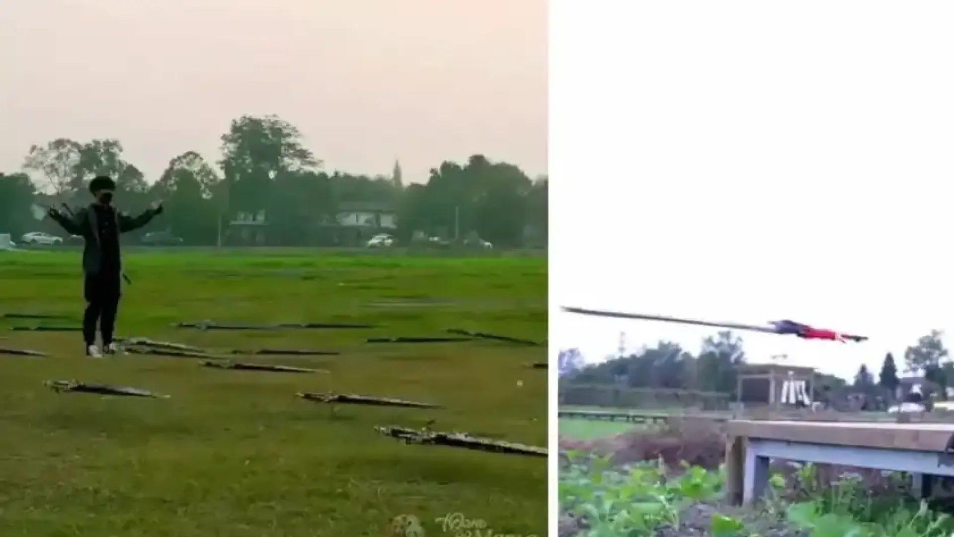 Удивително: Млад мъж управлява летящи мечове Видео