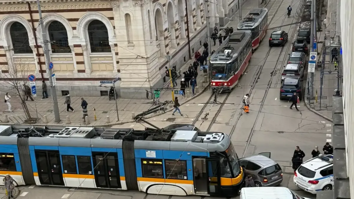 Зрелищно меле в центъра на София Снимки