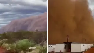 Впечатляващо: Мощна пясъчна буря бе заснета на Видео