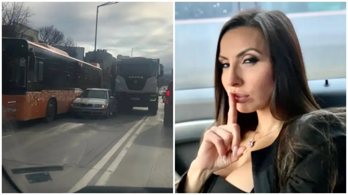 Страшен сакатлък в София, кола е на сандвич - намесиха Диана Габровска Снимки