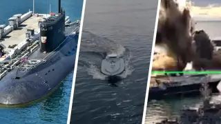 Киев разказа как е разпердушинил руска подводница в Новоросийск Видео