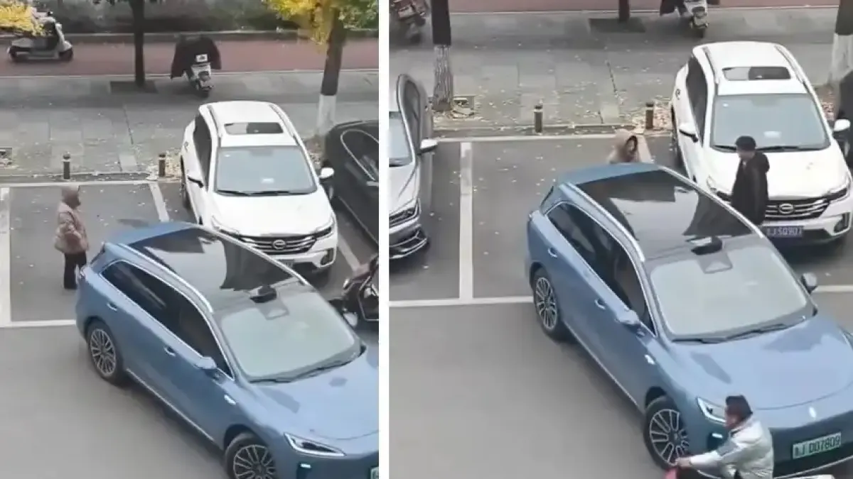 Зрелищни Видеа: Жена пречеше на мъж да паркира, но се случи нещо удивително