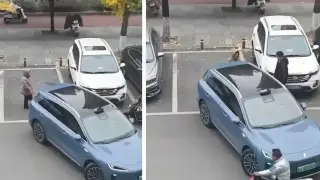 Зрелищни Видеа: Жена пречеше на мъж да паркира, но се случи нещо удивително