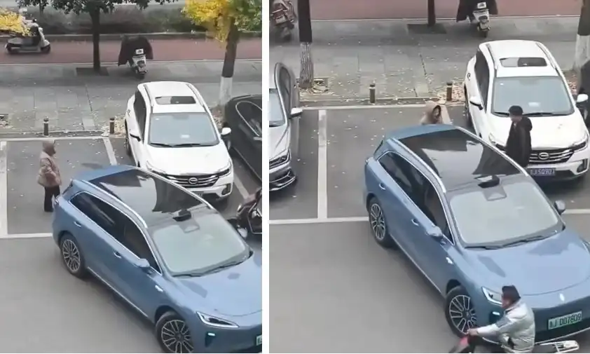 Зрелищни Видеа: Жена пречеше на мъж да паркира, но се случи нещо удивително