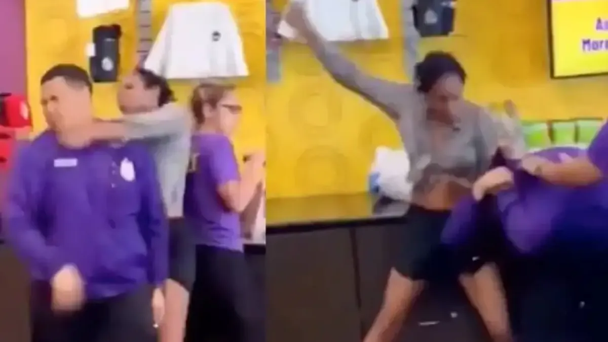 Жена нападна и смаза от бой служител на фитнес зала след забележка Видео 18+
