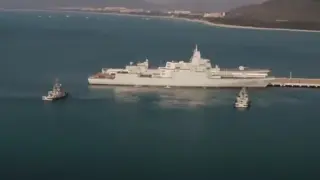 Китай показа хиперзвуковата си ракета YJ-20 в реален полет от разрушител Тип 055