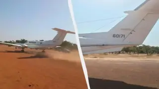 Разярени жители са похитили американски разузнавателен самолет Снимки