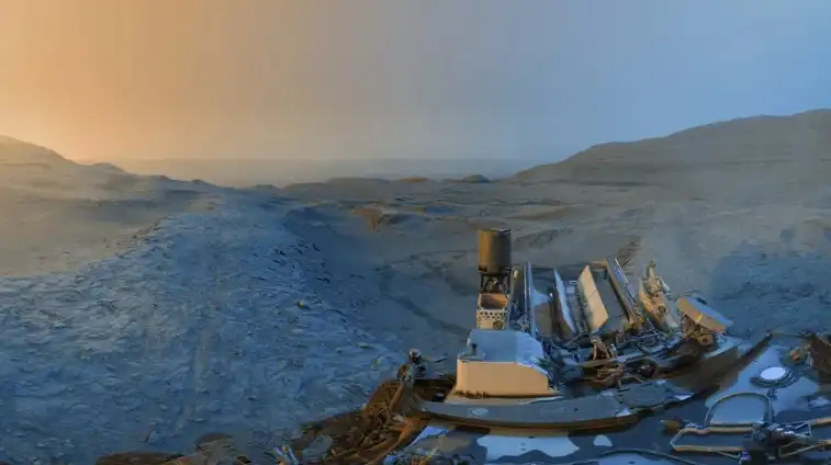 Марсоходът Curiosity се изкачи по 5-километров склон на Марс и засне зашеметяваща панорама