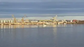 Кораб потъва в Дунав край Свищов Снимки