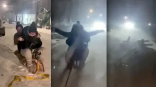 Трагедия на пътя: Шофьорът, премазал 2 момичета с шейна, не ги бил видял – кадрите от камерите обаче го опровергават