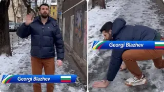 В заледена София Георги Блажев разсмя с видео
