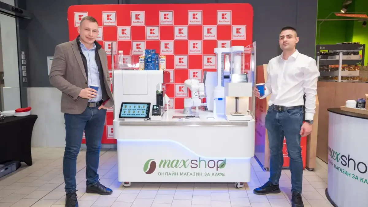 Първият в Европа робот бариста RobotAnno Al приготвя персонализирани напитки в Kaufland