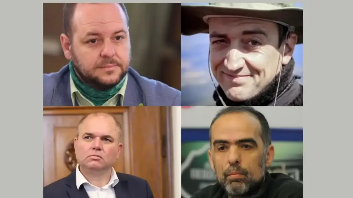 Снимка показва как Ивайло Калушев, Тома Белев, Борислав Сандов и Владислав Панев заедно празнуват Трифон Зарезан